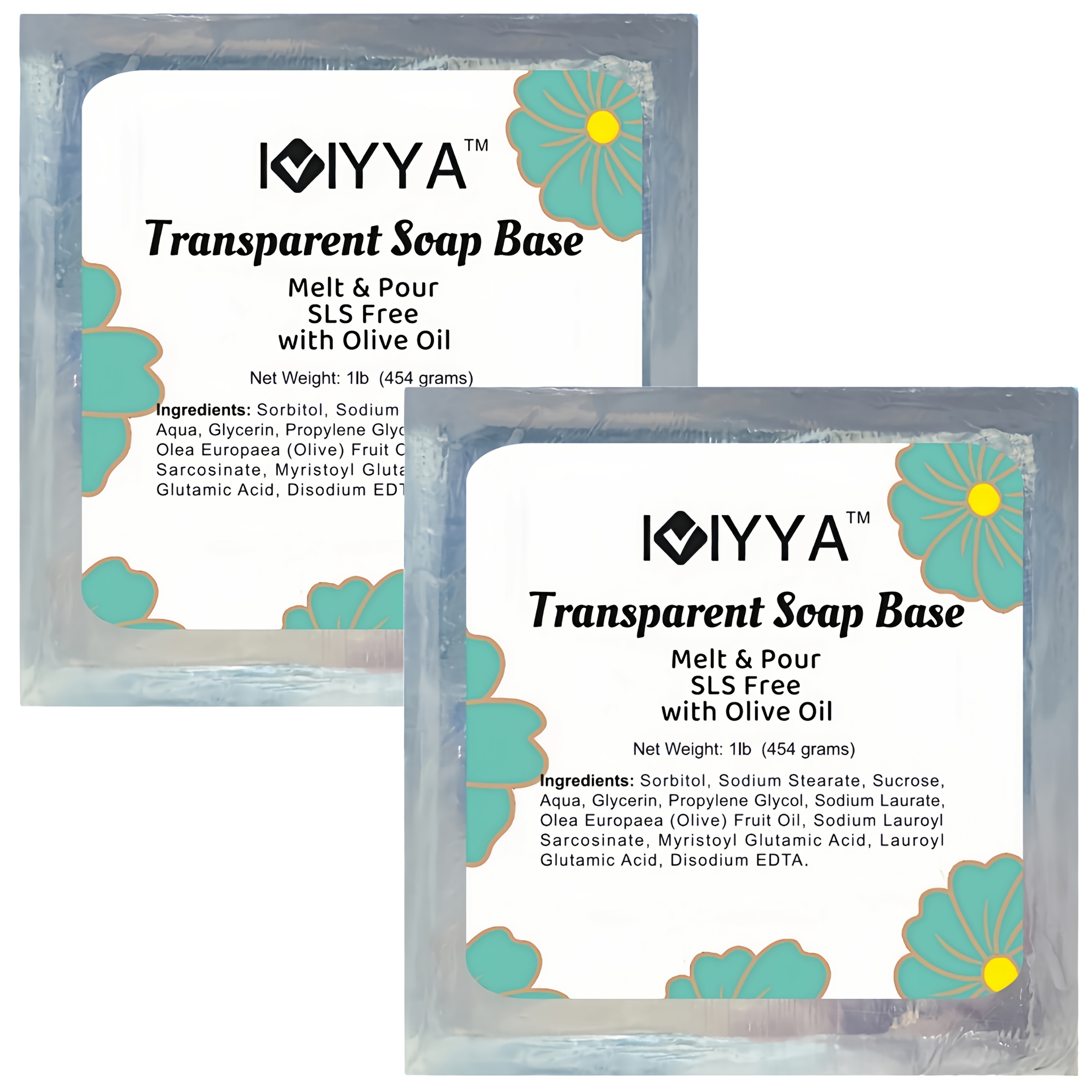 Image of 1lb/2lbs Clear Melt And Pour Soap Base Soap Base For Soap Making, No Scent - Suitable For Types, Olive Oil For Facial Cleansing, Not Designed For Detergent