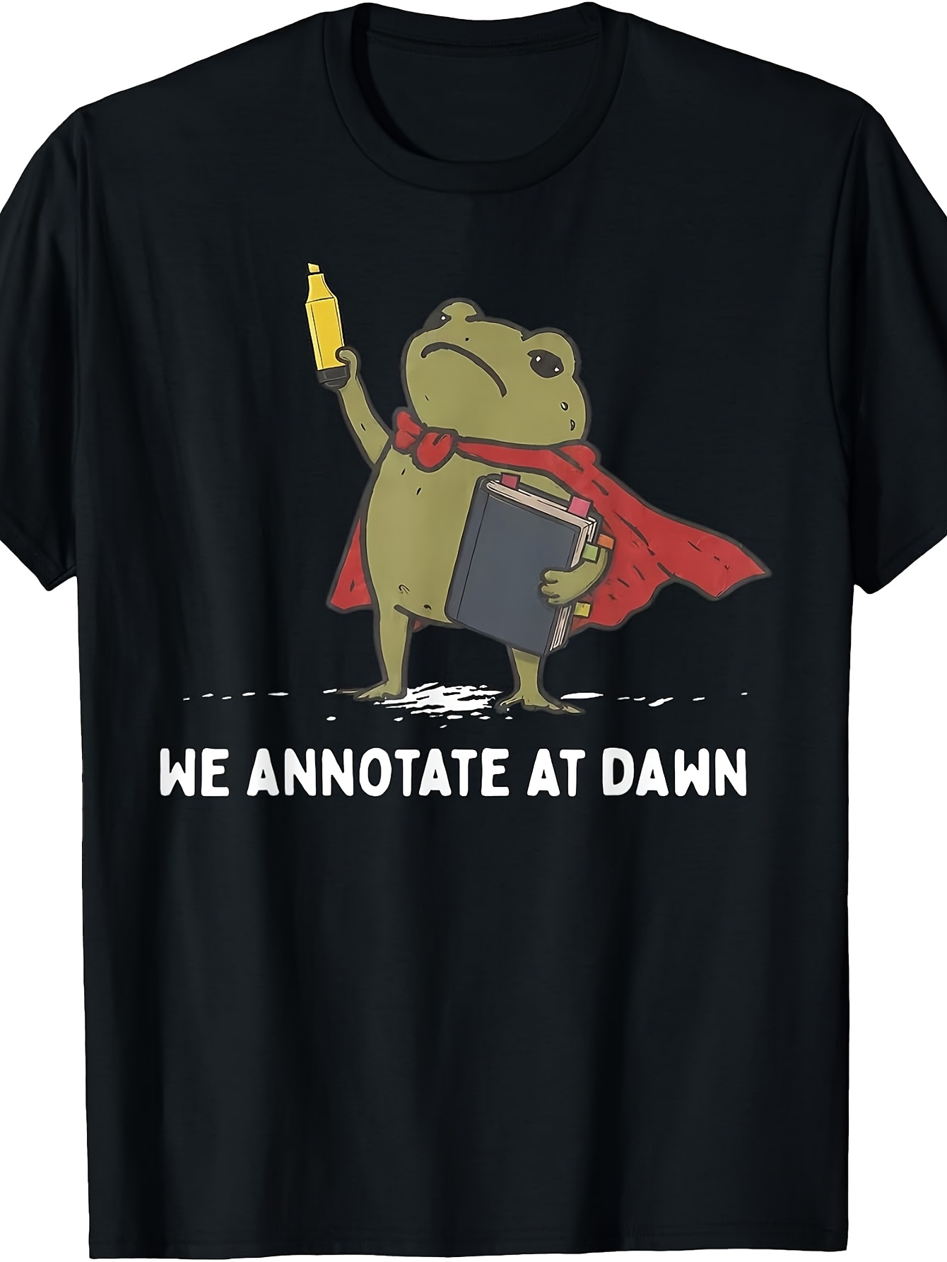 item picture retro frog english teacher t shirt we annotate   graphic back to school gift suitable for educators casual round neck tee for school staff language  