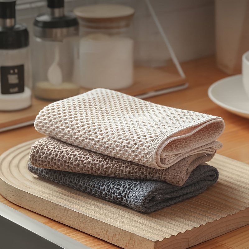 

Ultra-absorbent Cotton Kitchen Towels - 1pc, Honeycomb Design, Breathable & Oil-resistant, Perfect For Cleaning & Drying Hands