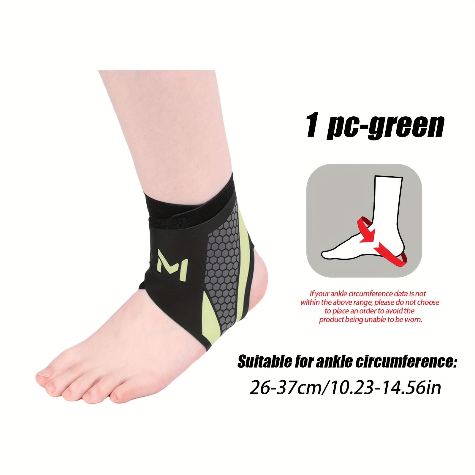 Image of 1pc Breathable Ankle Support Band, For Ankle Support And Compression, Suitable For Sports, Fitness, Running, Hiking, Cycling, Tennis