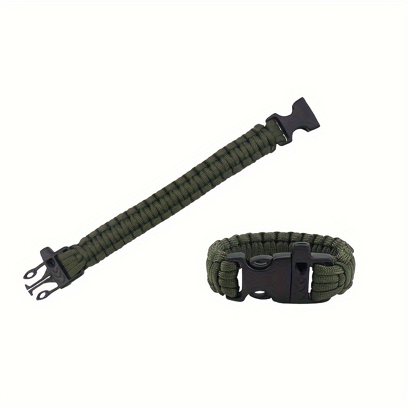 10.5 Glow In Dark Survival Paracord Bracelets & Buckles With Whistle