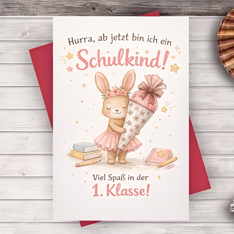 1 Envelope And 1 Greeting Card Back To School Greeting Card Cute Congrats Card For Students From Parents Teachers Flat Card For Classroom Celebration