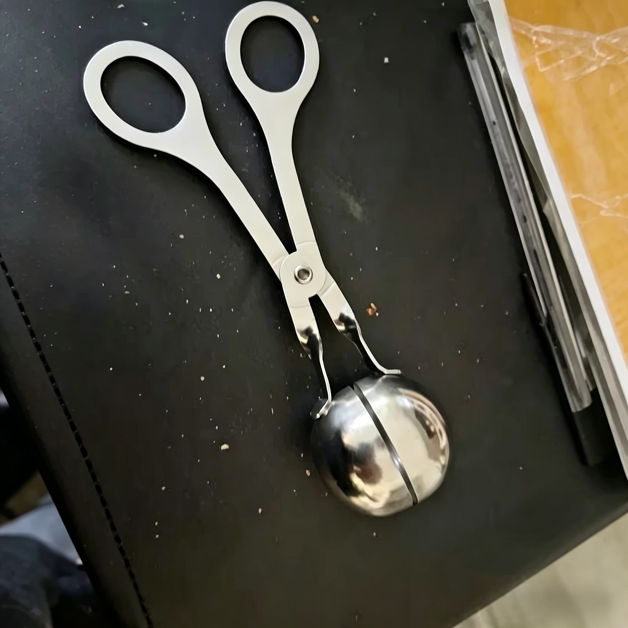 TEMU 1 Stainless Steel Meatball Maker With Non-slip Handle, Meatball Tongs, Meatball Scoop, Meatball Mold, Cake Stick Meatball Maker, Ice Tongs And