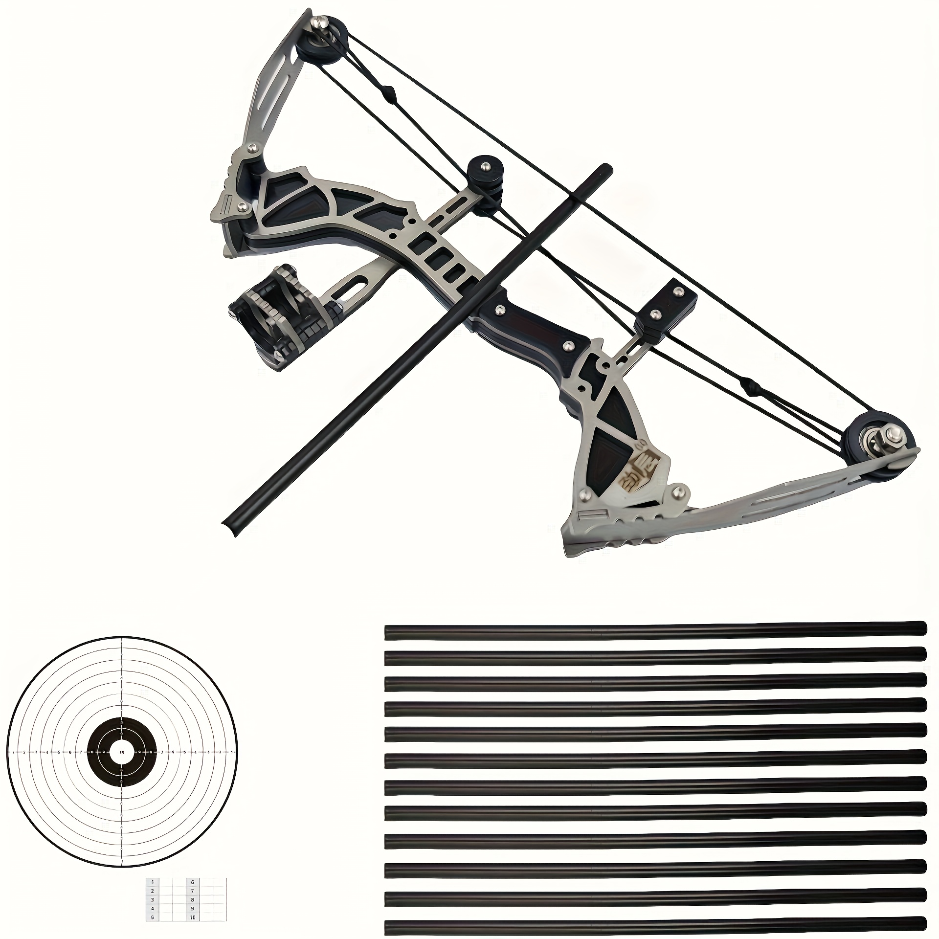 TEMU Mini And Arrow Set, Unisex , Survival Bow Arrow Giveaway, Comes With 12 Arrows, Suitable For Beginners To Practice Archery, Holiday Gift