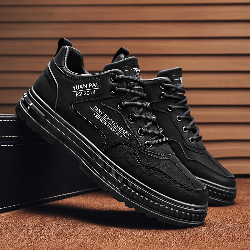Men's Lightweight Skate Sneakers - Stylish Beige Casual Sneakers with Durable PU Upper, Breathable Fabric Lining, and Non-Slip PVC Sole for Casual Attire, Hiking & Outdoor Activities, Everyday Shoes | Sporty Style | Breathable Lining, Skate Shoes