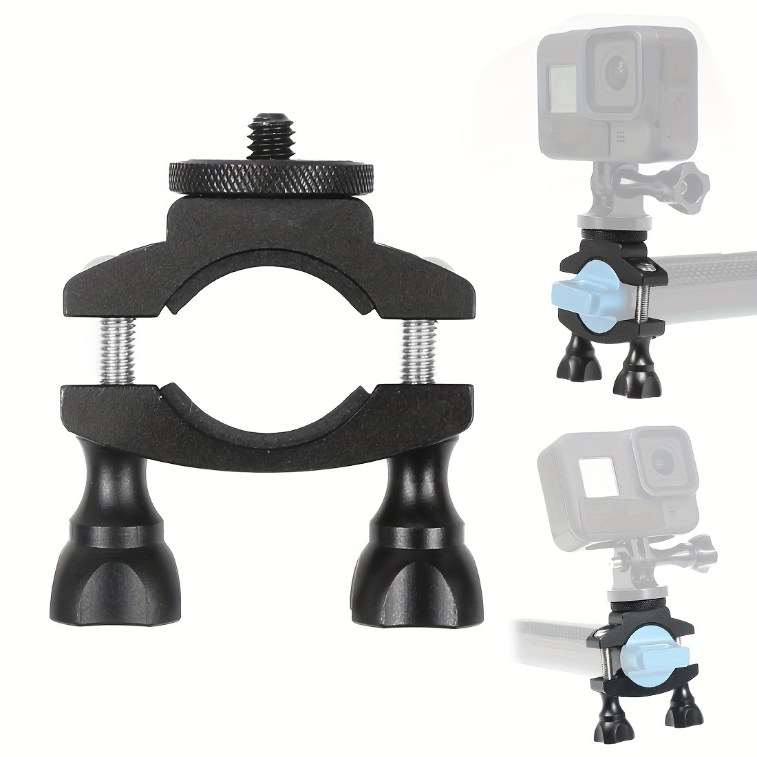 

Motorcycle Bicycle Handlebar Holder Stand Clip Bracket Resistor 1/4" For Gopro 11 10 For R For