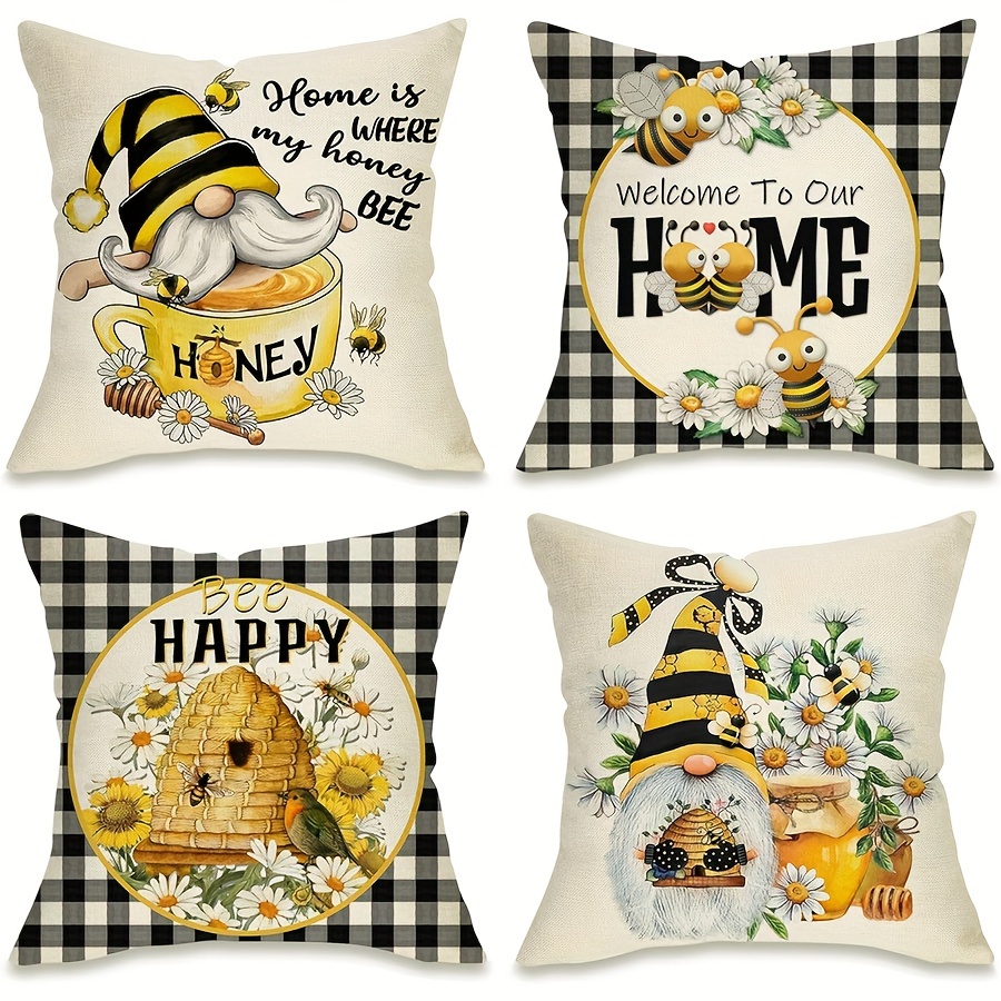 Pale yellow pillow store covers