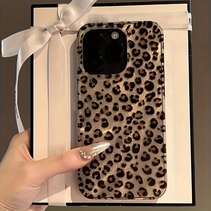 

Coque de téléphone à imprimé léopard, compatible avec , 15, 14, 13, 12 , 11, kit de coque souple et anti-choc luxueux.