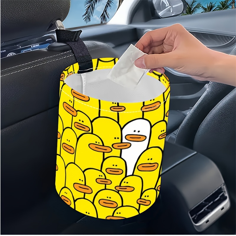 

1 Pattern Car Interior Trash Can, Waterproof Fabric, Suitable For Kitchen Camping, Car Interior Accessories, Car Decoration