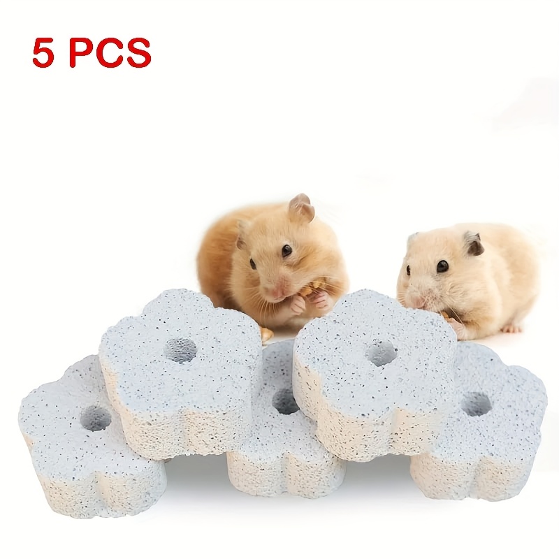 Image of 5pcs Parrot Chewing Toys, Grinding Stones, Birdcage Accessories, Hamsters, Dutch Pigs, Rabbit Beak Grinding Stones Pet Cage Toy Accessories, Pet Toy Replacement Sets