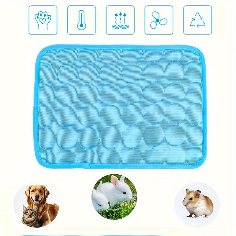 

Cooling Ice Silk Pet Mat For Dogs & Cats - Breathable, Durable Mesh Bottom, Ideal For Small To Medium Pets