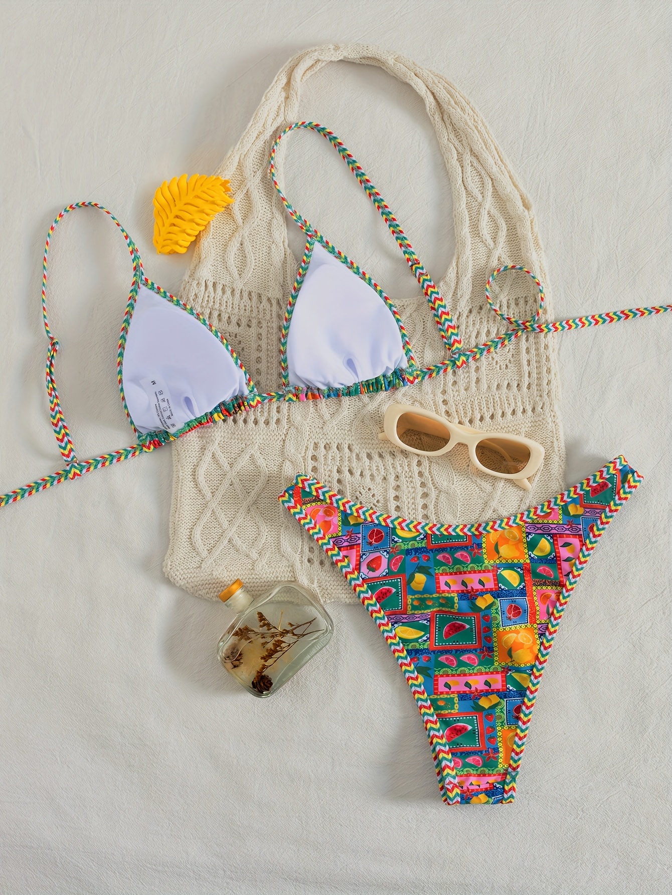 El Nuevo Bikini Sexy Sin Espalda Ajustable con Copas Suaves, un Traje de Baño de Playa de Verano para Damas