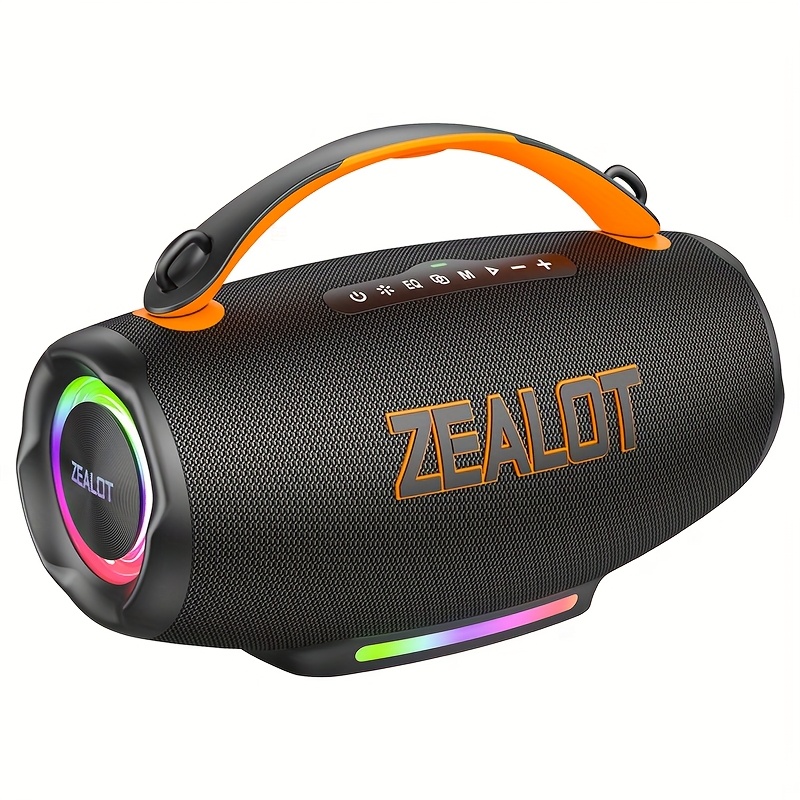 ZEALOT S167 100W Ojačevalnik Brezžični Zvočnik, Prenosni Subwoofer, z RGB Barvnimi Lučmi, EQ Način, Do 8 Ur Predvajanja, Podpira Mobilne