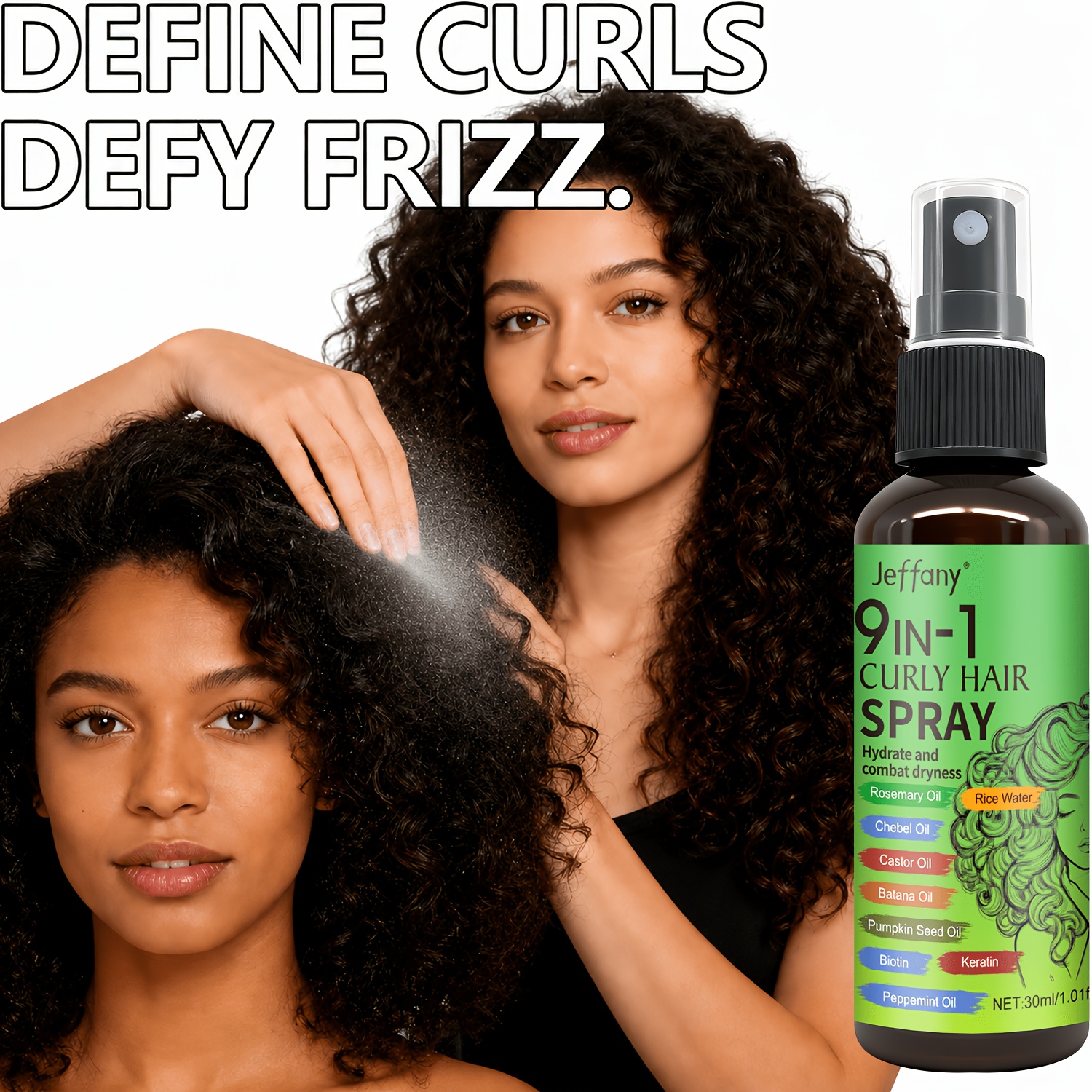 9-In-1 Curl Hair Spray with Natural Oils