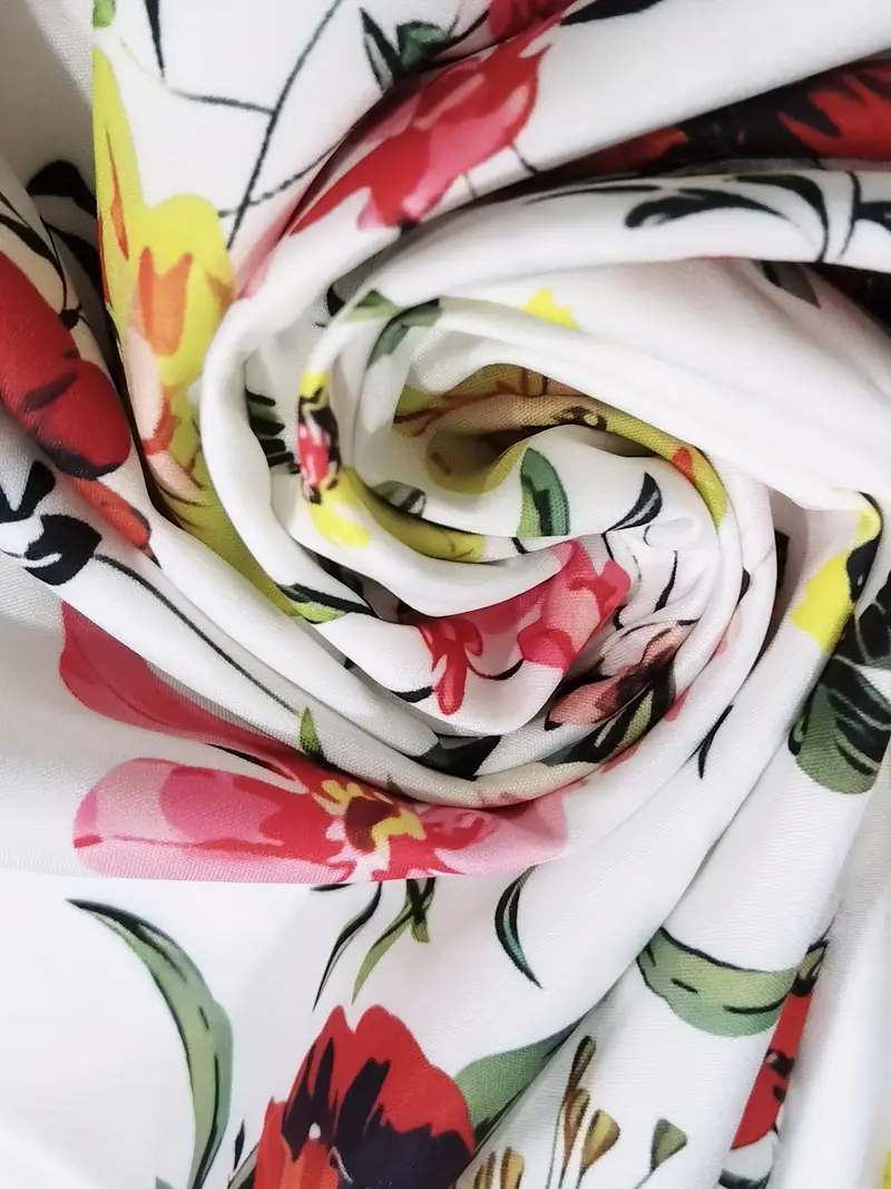 elegant floral maxi dress with hem spring summer dress round neck lightweight fabric adult women dress floral print dress lightweight fabric Product details 2