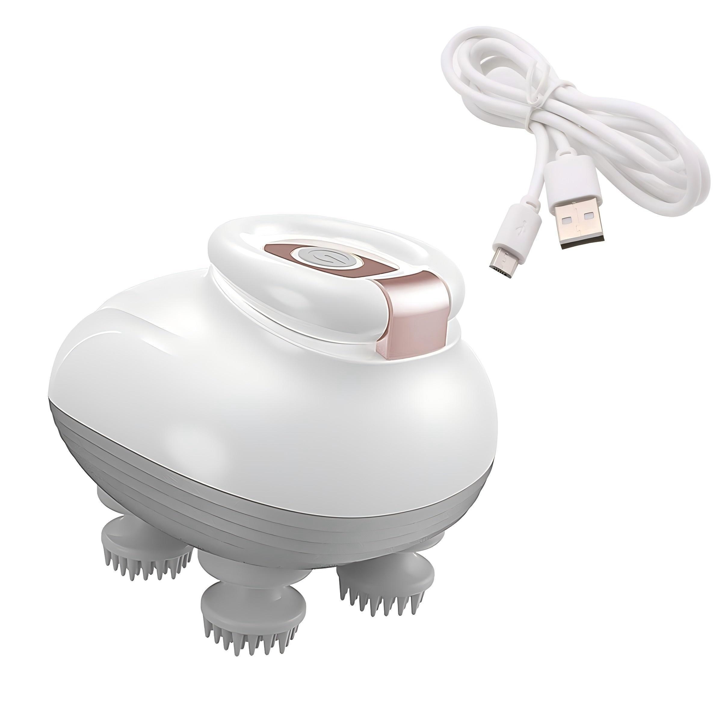 

Handheld Electric Massager, Head & Neck & Back Massage, Usb Rechargeable, Home Use, Ideal Gift, Plastic, 500mah Lithium Battery, Body Fat Reduction Tool, Bath Accessories