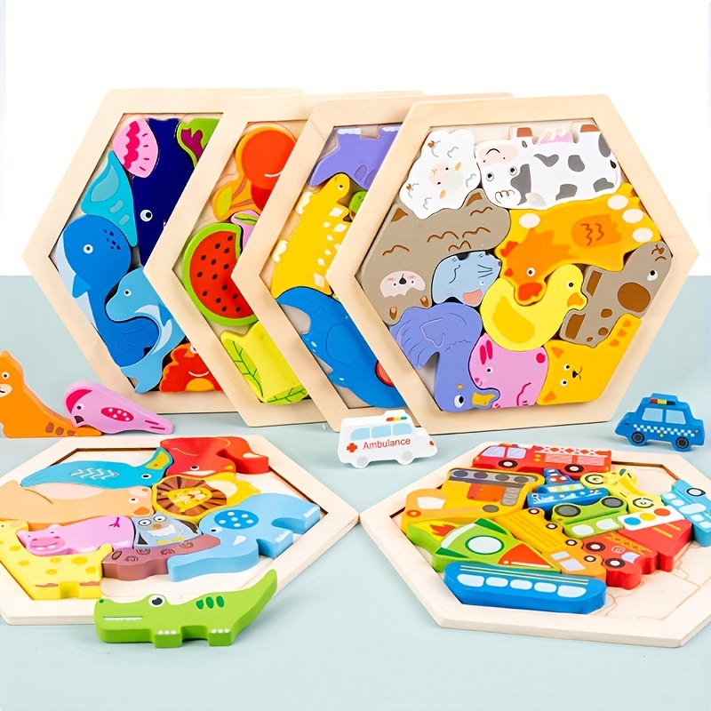 

3pcs Puzzles For Children Aged 3 And Above, Christmas, Birthday, And New Year Gifts