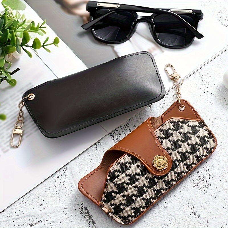 Sunglass Holder Printed Glasses Case Roll Leather Foldable Slots