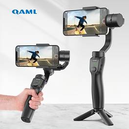 f8 handheld 3 axis gimbal phone holder anti shake video stabilizer with wireless usb rechargeable battery horizontal vertical adjustment for iphone xiaomi smartphones action camera mount sleek precision controls