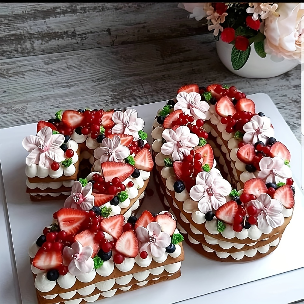 9pcs number cake molds cake decorating tools Temu - Main Image