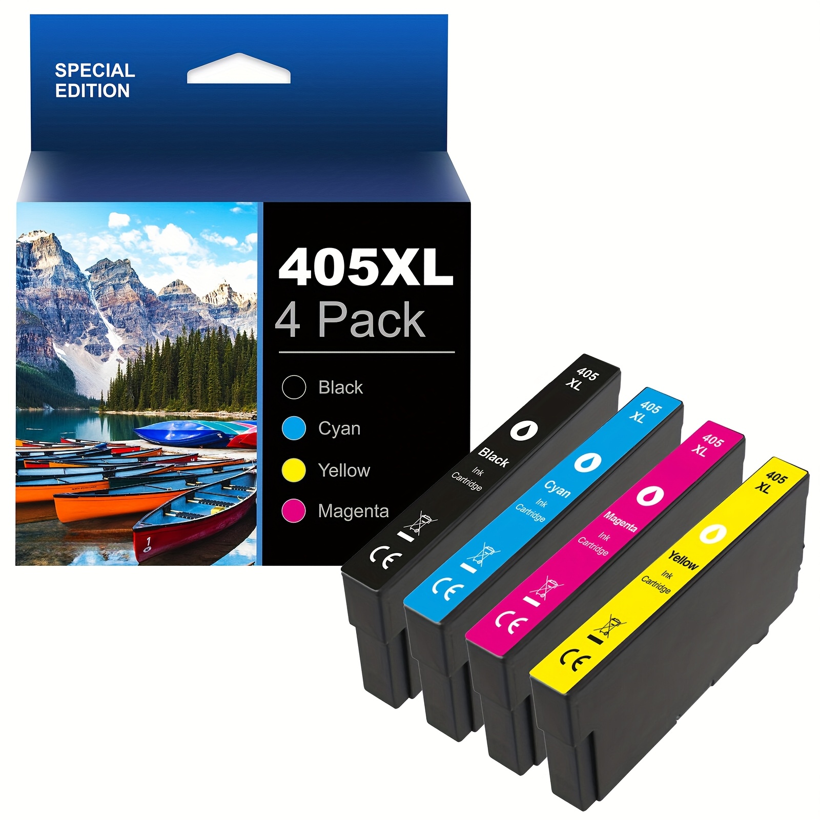 E-shop 405XL Multipack kompatibel für Epson 405 405 XL 405XL Schwarz für Epson Workforce Pro WF-4820 Patronen WF-4820DWF WF-3820 WF-3820DWF WF-4825