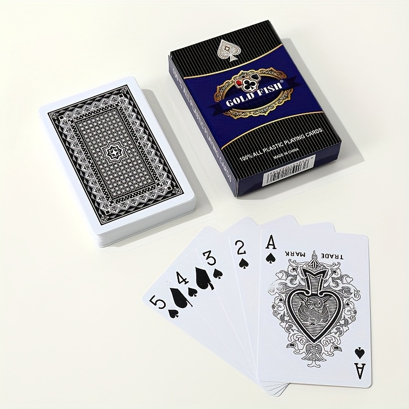Goldfish PVC Poker Cards, 100% Plastic Material, 2 Sets