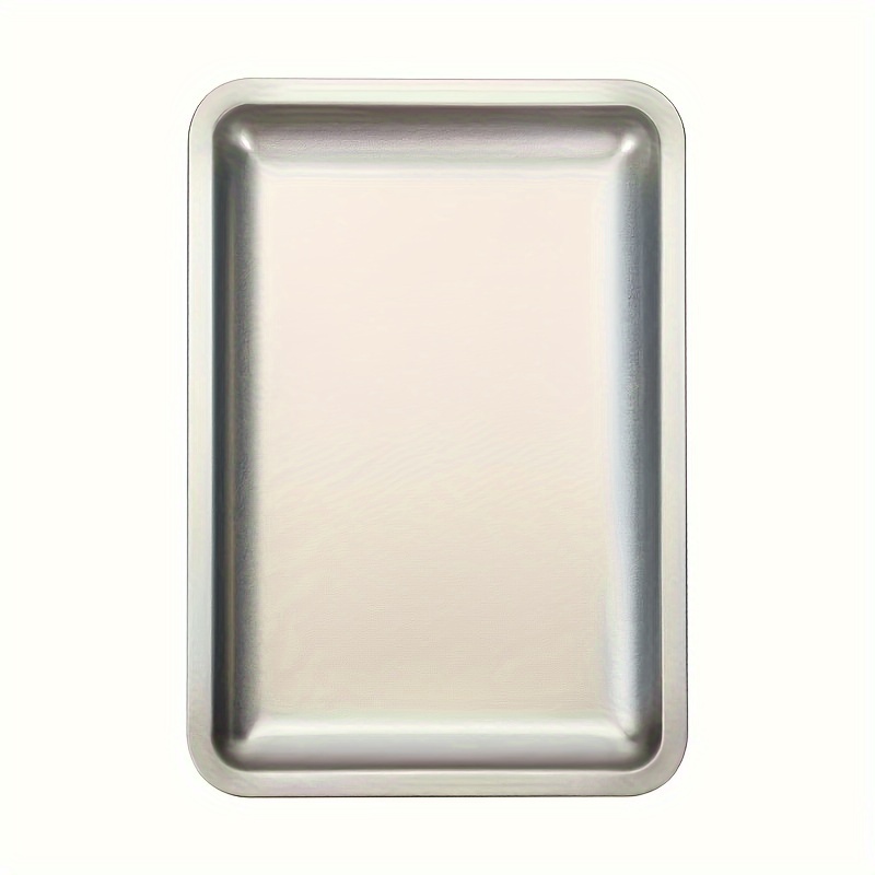 E-shop 1 Stück Maniküre-Pinsel-Aufbewahrungsschale Quadratisch Nageldesign-Zubehör Edelstahl Maniküre-Kosmetik-Arbeitsablage Deko-Platte