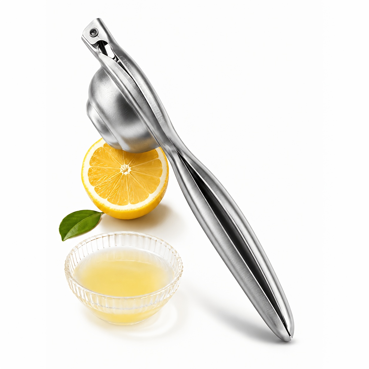 TEMU Manual Stainless Steel Lemon Juicer, Hand-press Citrus Juicer, Efficient Fruit And Citrus Juicer, Suitable Home, Cafe, And Commercial Use, Easy