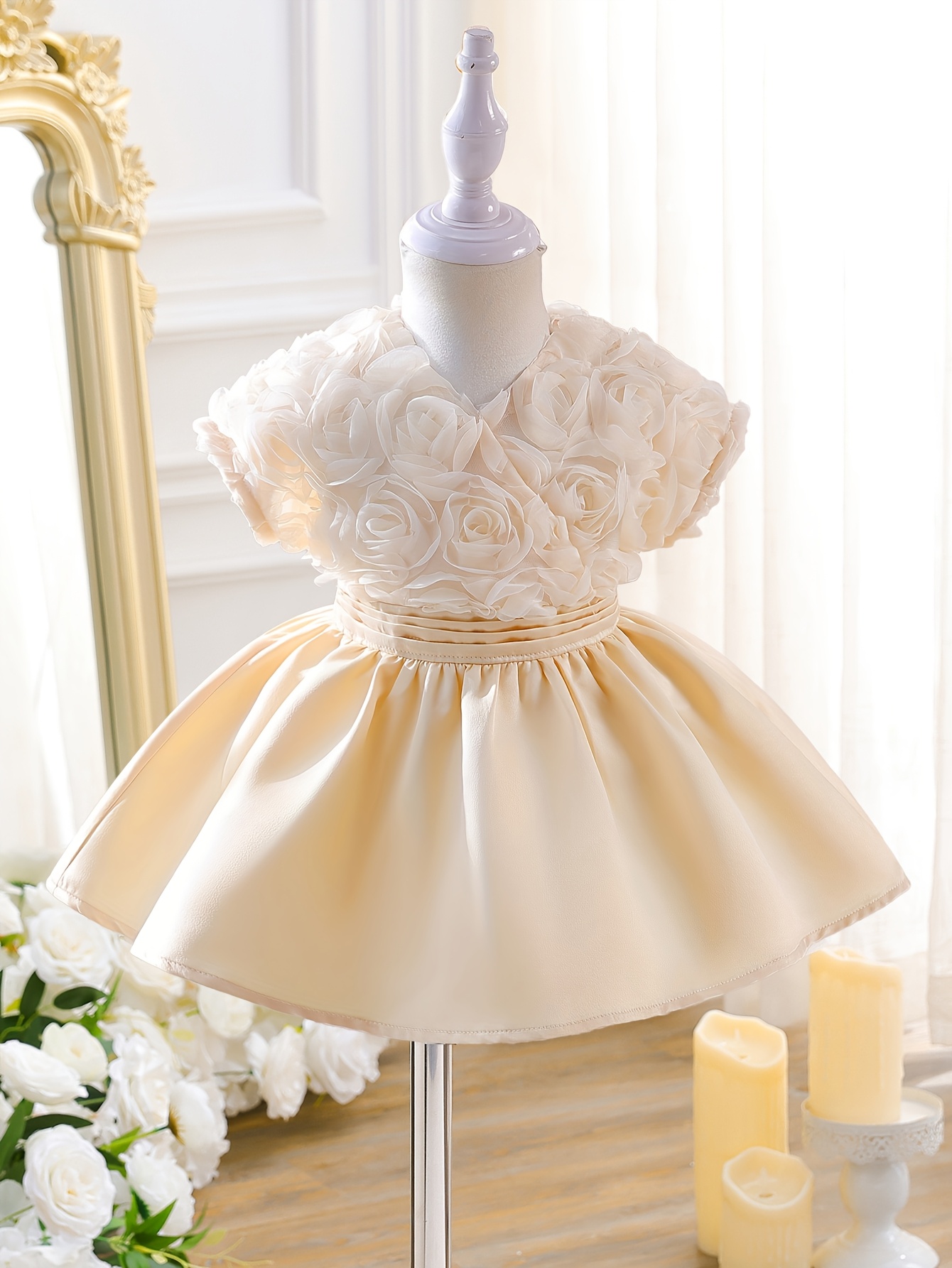 strapless open back dress A-Line Bowknot Party Dress for Baby Girls - Red / 2-3 Years (100cm) main image 0