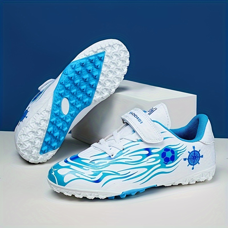 Scarpe Da Calcio Bambini Con Cinturino Velcro - Tomaia Traspirante, Suola Antiscivolo, Protezione Caviglia - Ragazzi E Ragazze