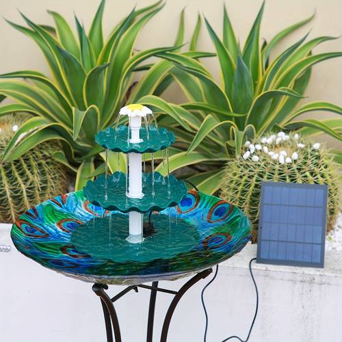 1pc solar fountain solar fountain bird bath pump independent portable floating solar fountain pump independent portable floating solar drinking water pump for garden pond swimming pool outdoor and backyard