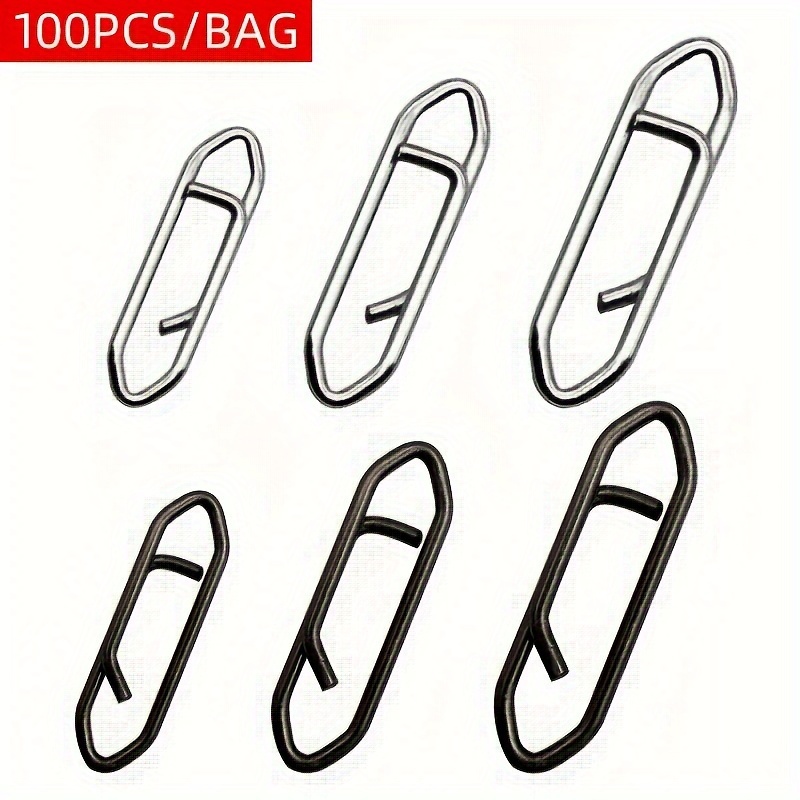 

Stainless Steel Fishing Swivels And Snaps, 100pcs , Decoy Clip Set For Lure And Leader