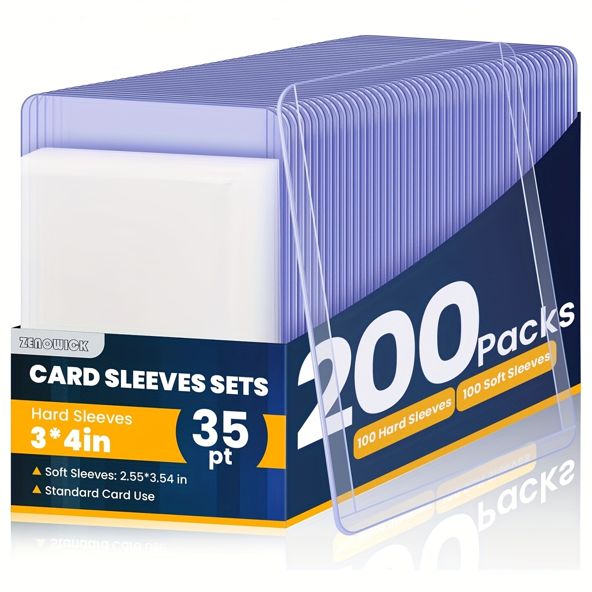 hard plastic card sleeves sold on Temu United States