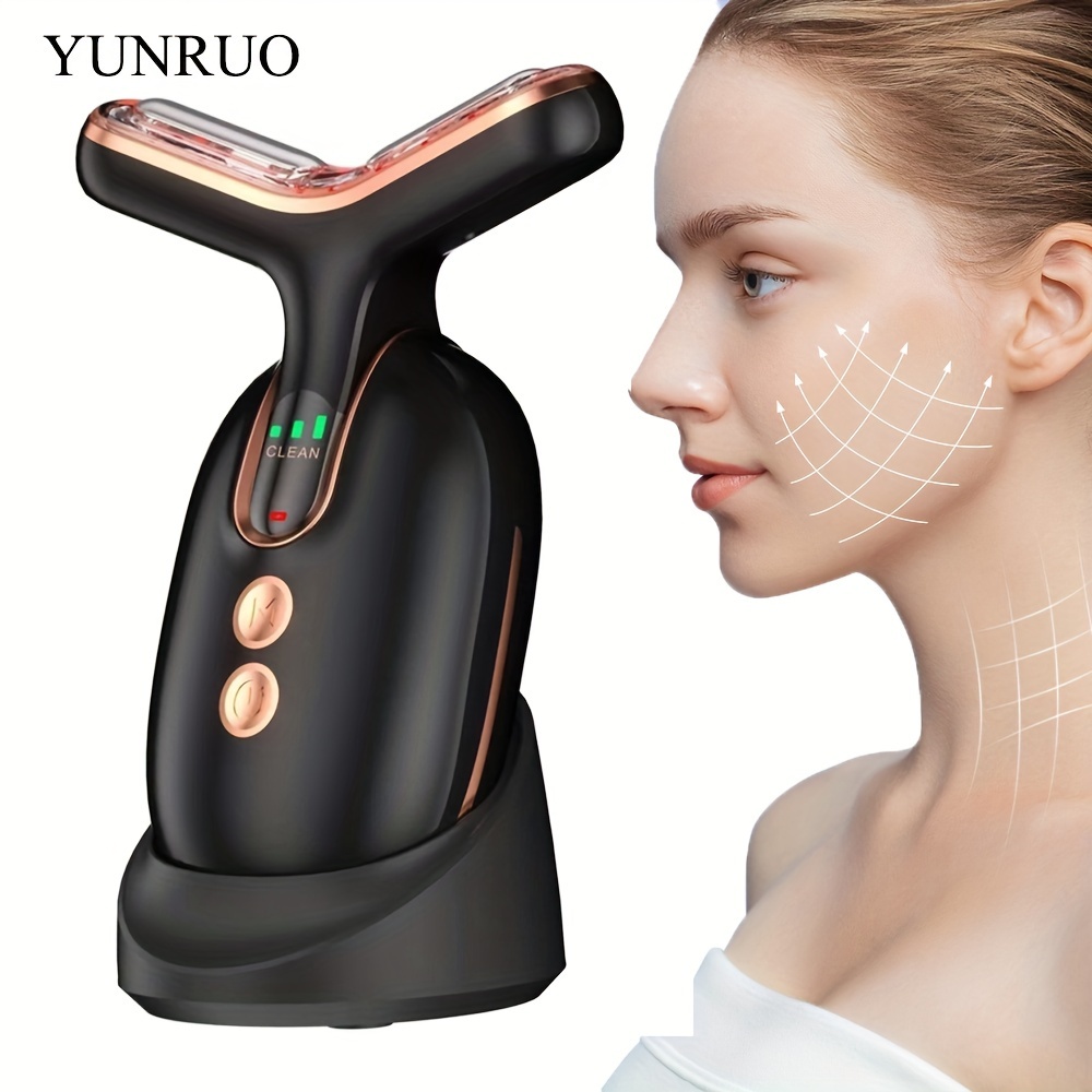 

Yunruo Electric Facial Massage Beauty Meter, Heating Vibration Massage Tool For Face And Neck, Home Skin Care Beauty Meter, Facial Massager, For Girls