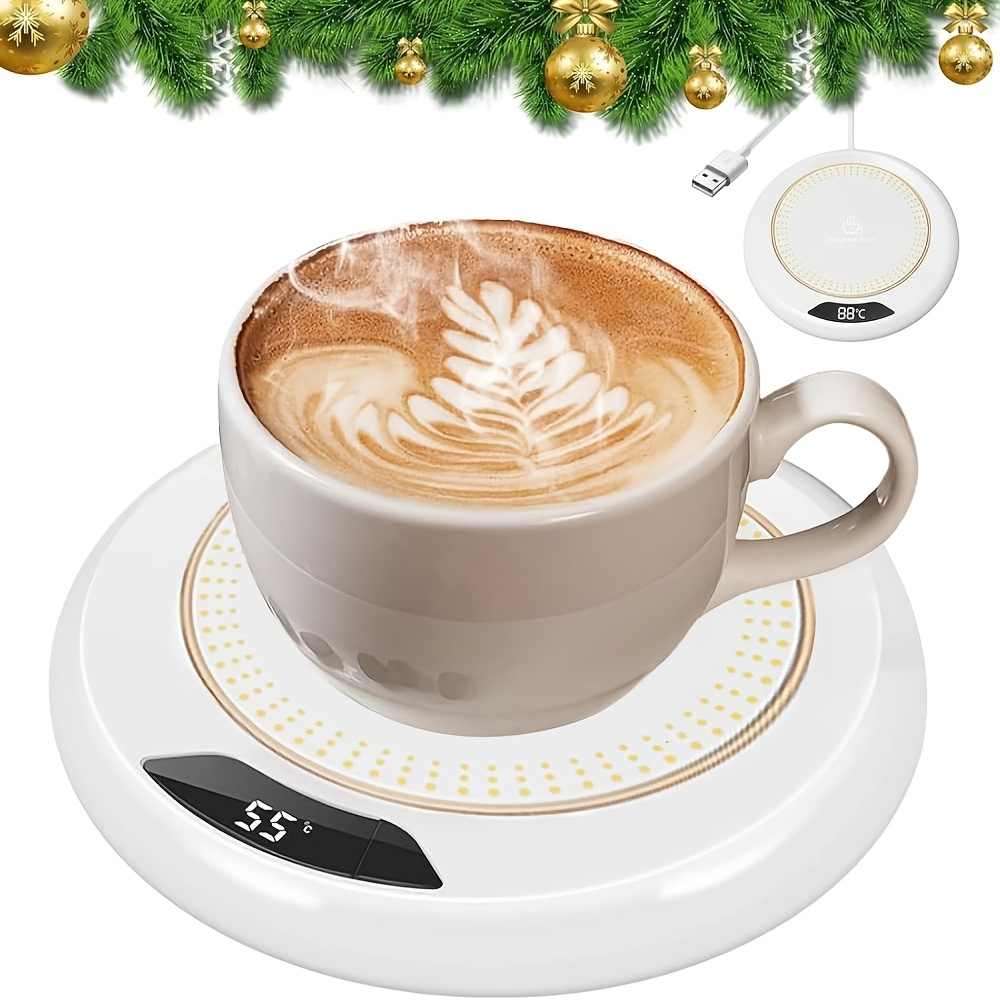 Chauffe-tasse USB 3 Températures (70°C/90°C/110°C) - Réchauffeur De Boisson Portable Pour Bureau, Maison, Voyage - 12
