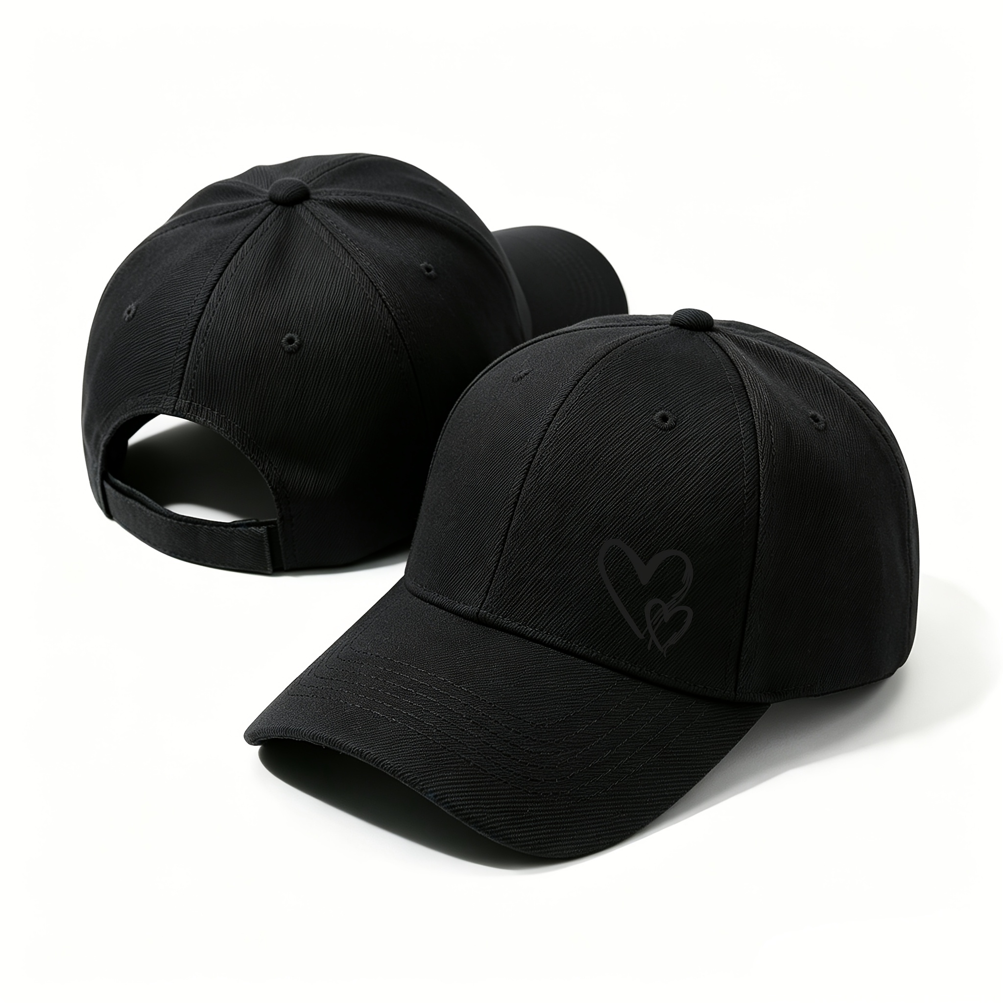 TEMU Women's Quick-dry Ponytail Hat With Heart Print - Lightweight Fit Suitable For Outdoor Sports, Gym, Swimming, Ponytail-compatible For - Use,