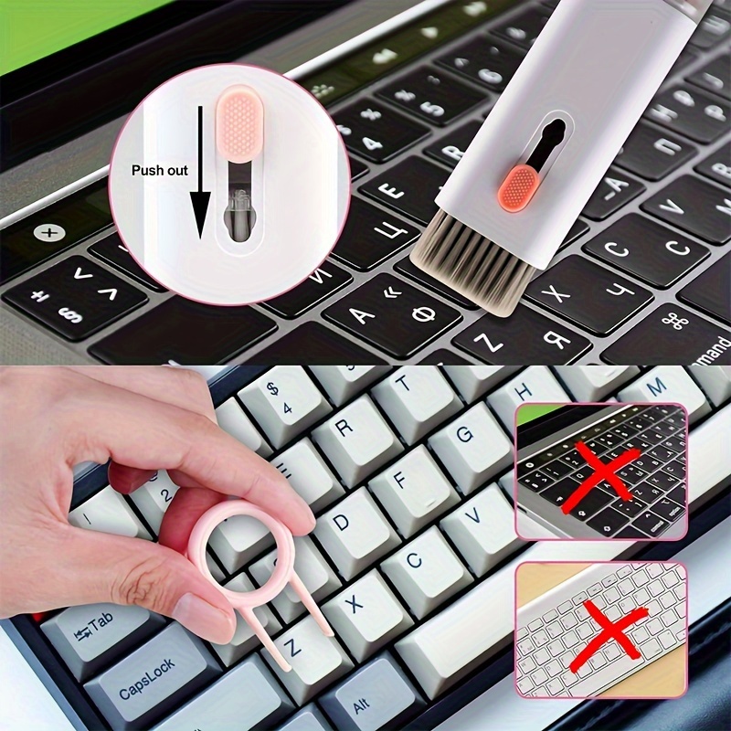 7 in 1 electronic cleaning kit keyboard cleaner with keycap extractor multifunctional hair brush earphone cleaning pen screen dust cleaning portable tool mobile phone keyboard notebook tablet cleaning tool details 3