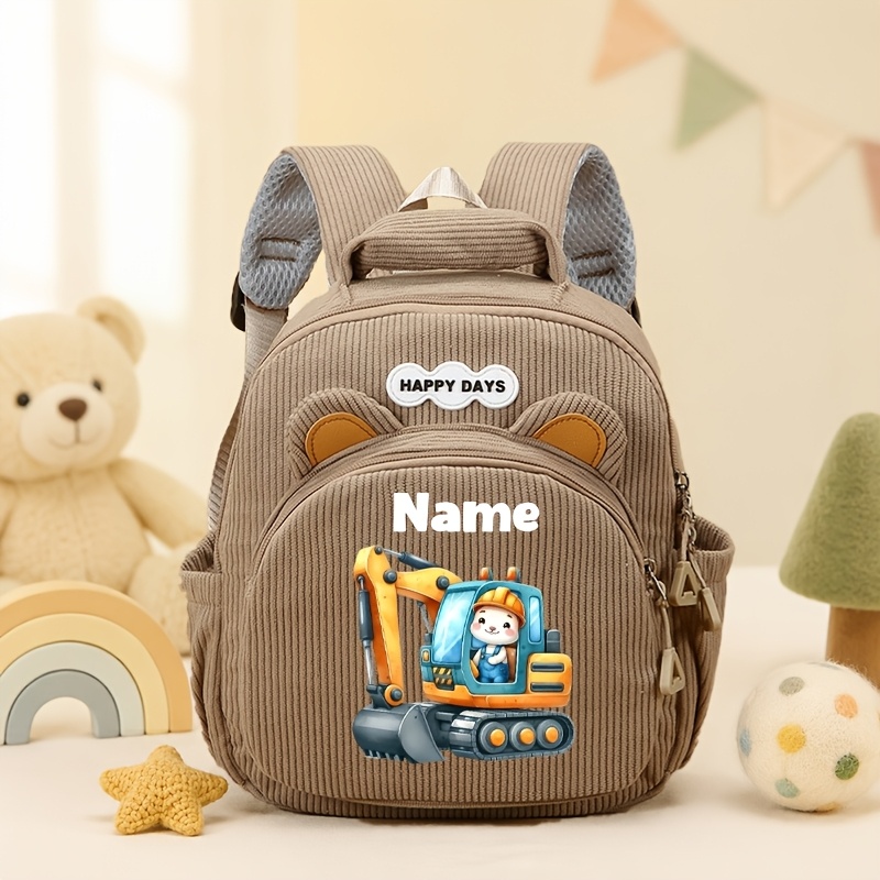 TEMU Scolastico Personalizzabile con , Materiale Velluto a Disponibile in 4 Colori, Stampa Personalizzata! Stampa Incantevole con Cartone Animato di