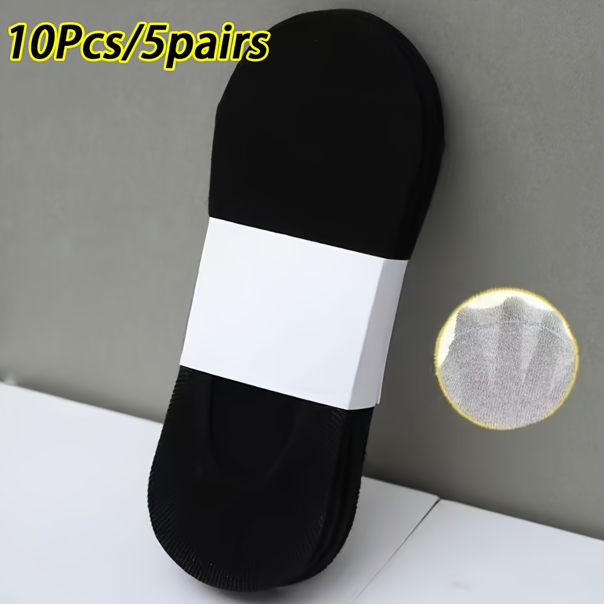 TEMU 10pcs (5 Pairs) Men's And Women's Summer Breathable Ankle Socks - Sweat-absorbent, Breathable, Thin Low-cut Socks, Classic Solid Color Combo: