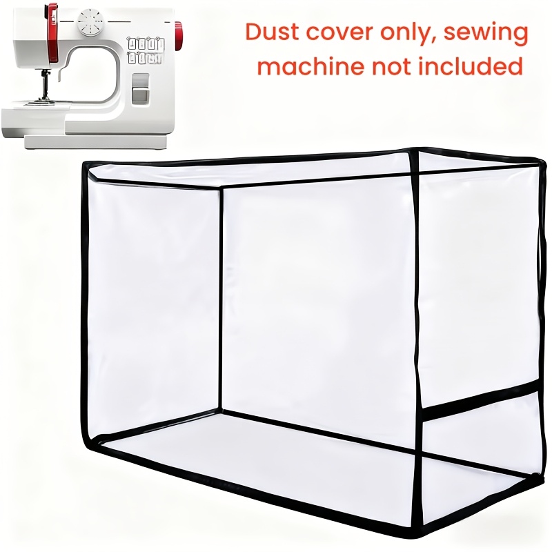 TEMU 1 Housse de machine à coudre , Protecteur de rangement pour machine à coudre, Anti-poussière et aux rayures, Bordure noire Matériau plastique