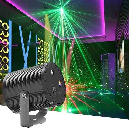 1pcusb power supply led disco stage light festival stage decoration light voice activated music sync projection light suitable for christmas halloween button party