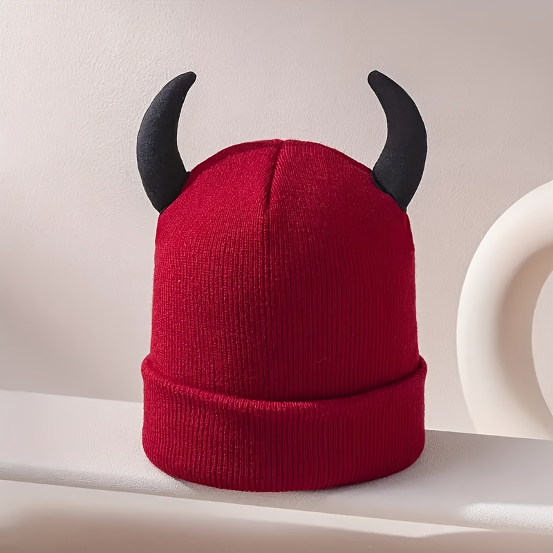 Beanie with Funny Little Devil Ear Decorations