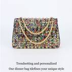colorful clutch bag for women luxury chain shoulder bag shiny glitter handbag purse for party prom banquet evening