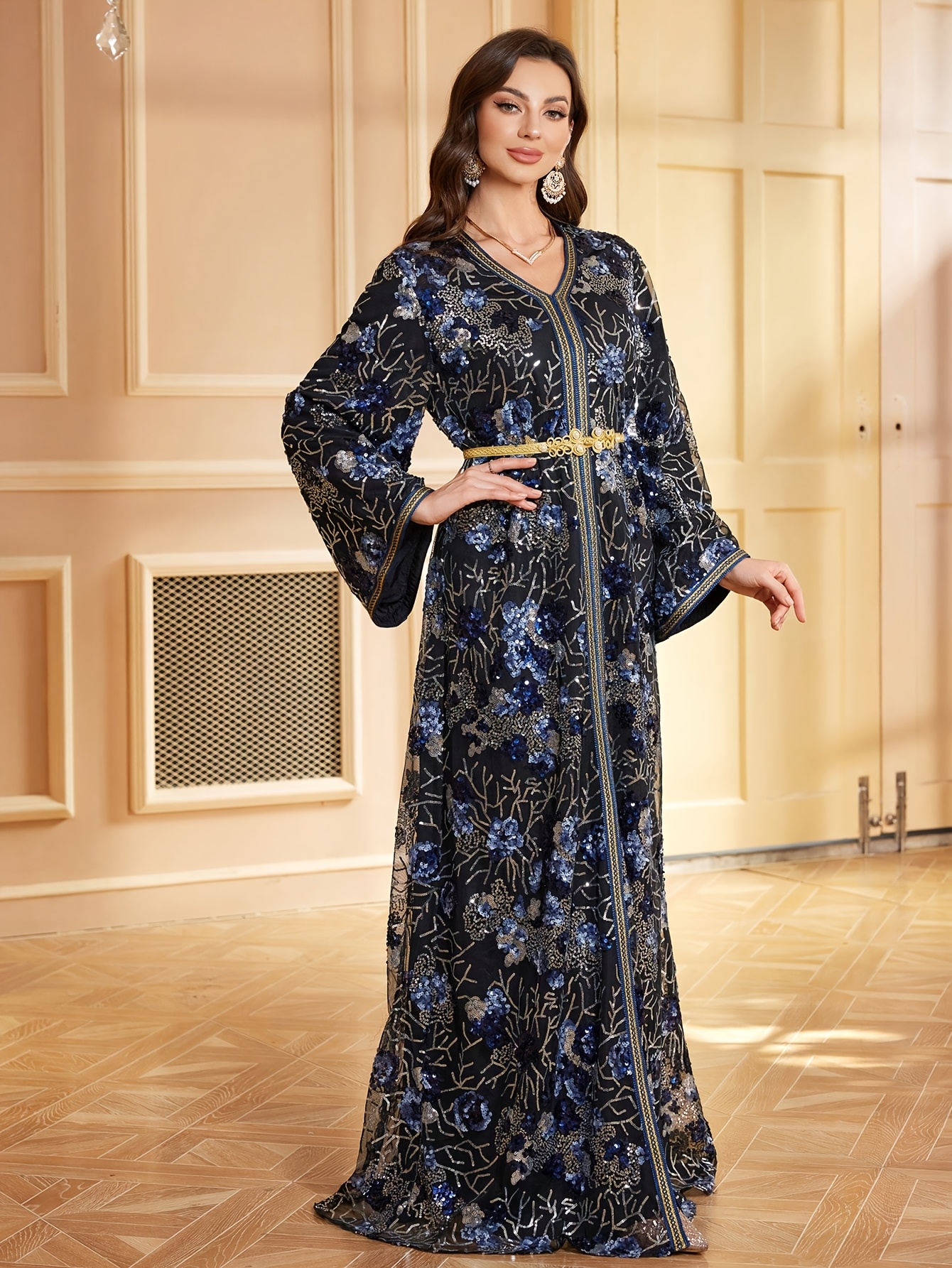 Party Wear Arabic Designer Dresses Wedding Kaftan Arabic Style Bottle Green Islamic Wedding Designer Arabic Maxi