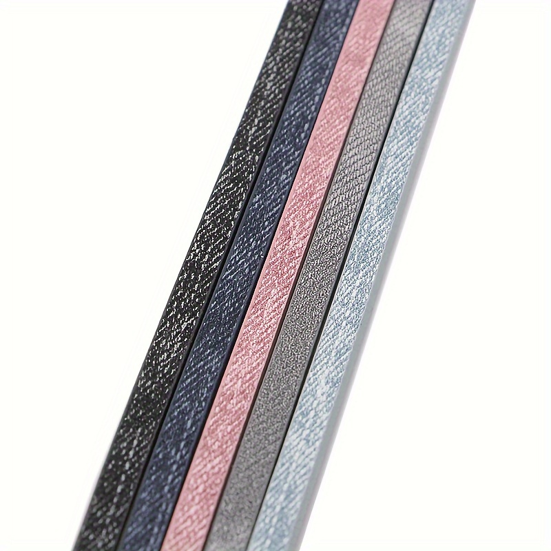 Colorful Flat Pu Leather Cord Weave Pattern Flat Rope - Temu