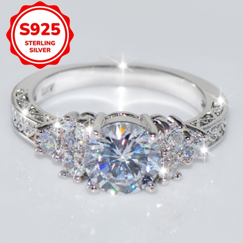Women's Eight Hearts & Arrows Zirconia Statement Ring, Valentine's Day