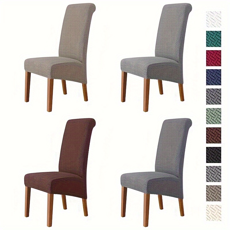 

Housse De Chaise En Jacquard Pour Salle À Manger, Style Nordique, Élastique Et Détachable, Grande Housse De Chaise Protectrice Lavable, Pour Restaurant, Hôtel, Banquet, Café, Décoration De Maison