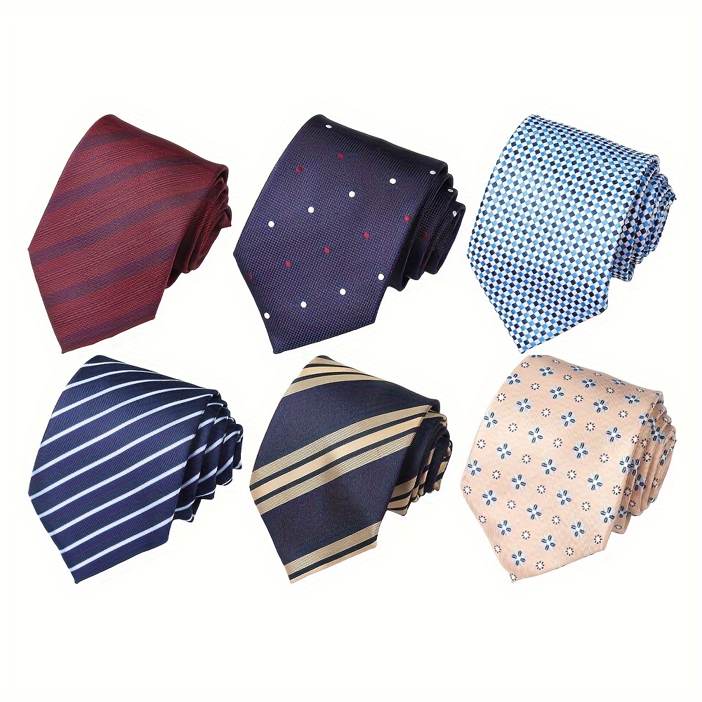 

Lot 6 Pcs Classic Men's Tie Necktie Woven Jacquard Neck Ties