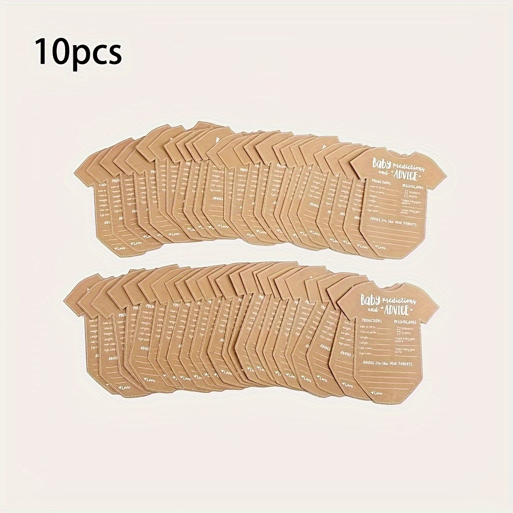 E-shop Set mit 10 Baby Shower Vorhersage- und Ratskarten, Kraftpapier-Geschlechtsenthüllungsspiel, unvergessliche Andenken-Empfehlungskarten für Gäste