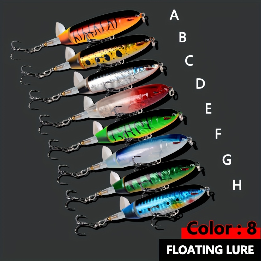 8pcs Topwater Fishing Lures Artificial Bait Hard Crankbait Wobbler Tail Fishing Tackle